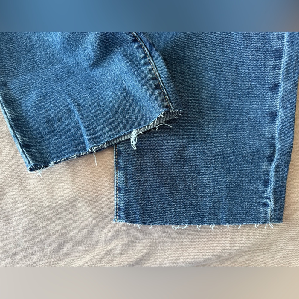 Levi’s Denizen Boyfriend Jeans Raw Hem Stretch Denim Size 16 W33 - Picture 3 of 6